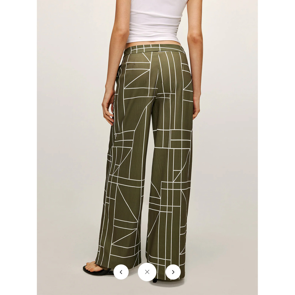 NWT Commmense Printed Wide-Leg Pants Sz M - Picture 3 of 3